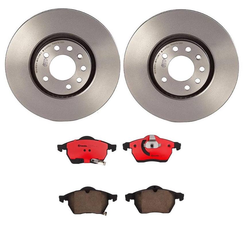 SAAB Brembo Brakes Kit - Pads and Rotors Front (308mm) (Ceramic) 93192749 - Brembo 3119939KIT